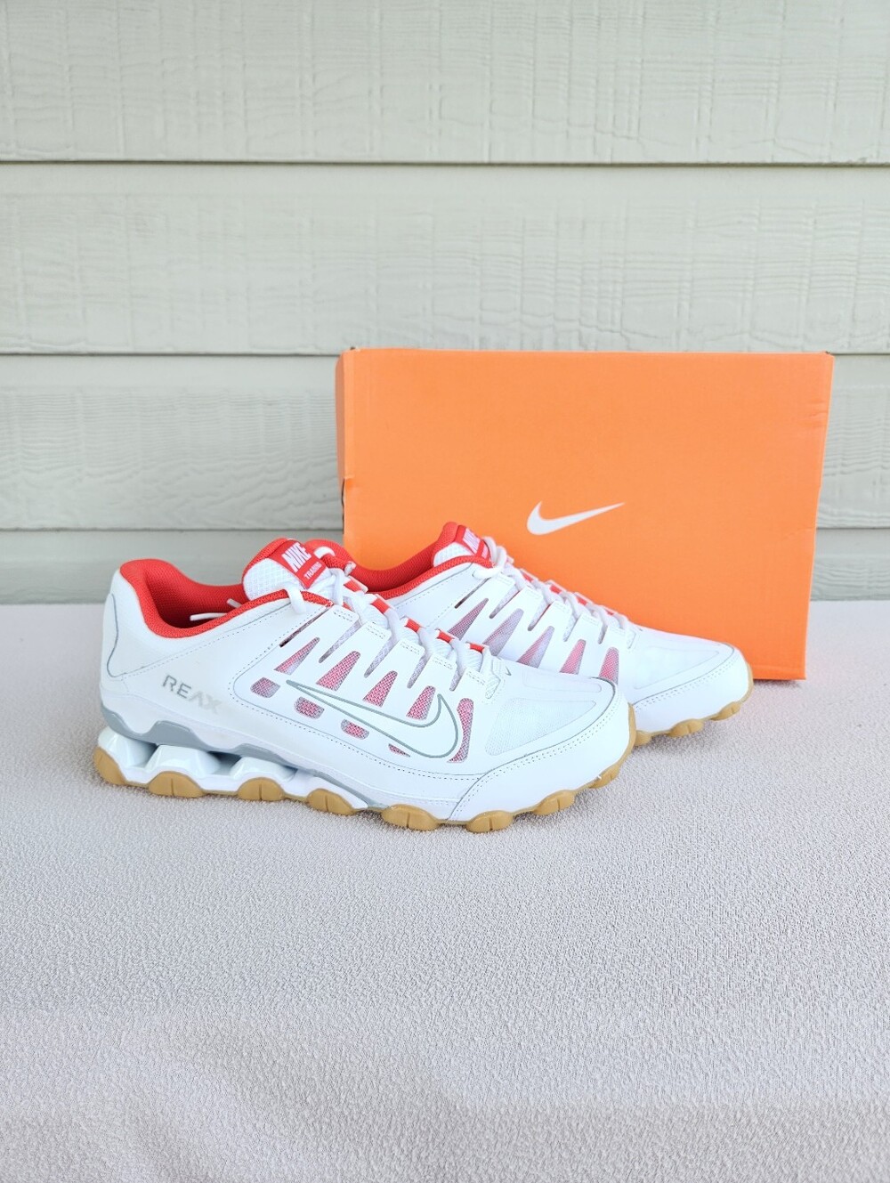 Nike Reax 8 Trainer Mesh Men SZ 10.5 Athletic Sneaker White 621716-103